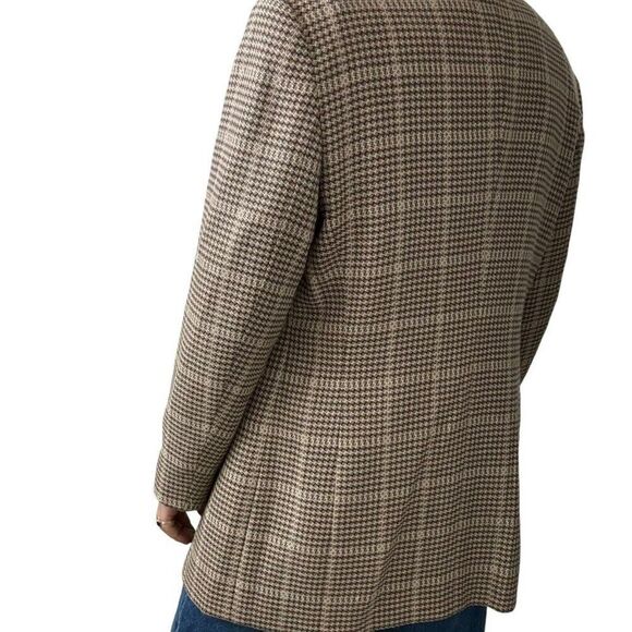 Vintage Womens Escada Brown Wool Cashmere Preppy Academia Blazer Sz 44 - Picture 6 of 11